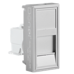 Розетка DEC RJ45 UTP кат.5e,  1мод.,  алюм. матовая (22.5х45мм)