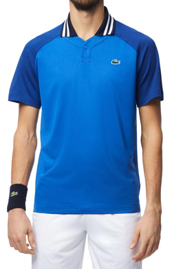 Мужское теннисное поло Lacoste x Daniil Medvedev Ultra-Dry Tennis Polo - blue/navy blue