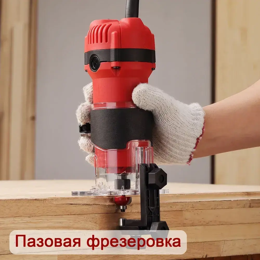 Фрезер по дереву электрический TEENO 800 Вт,цанга 6/6.35 мм,набор фрез 15 шт,31000 об/мин