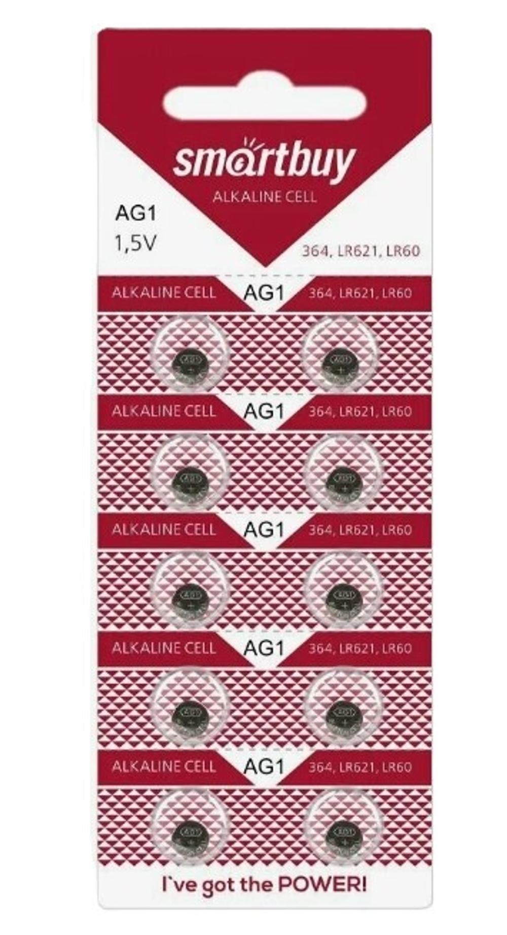 Батарейка Smartbuy AG1 LR60 LR621 1шт