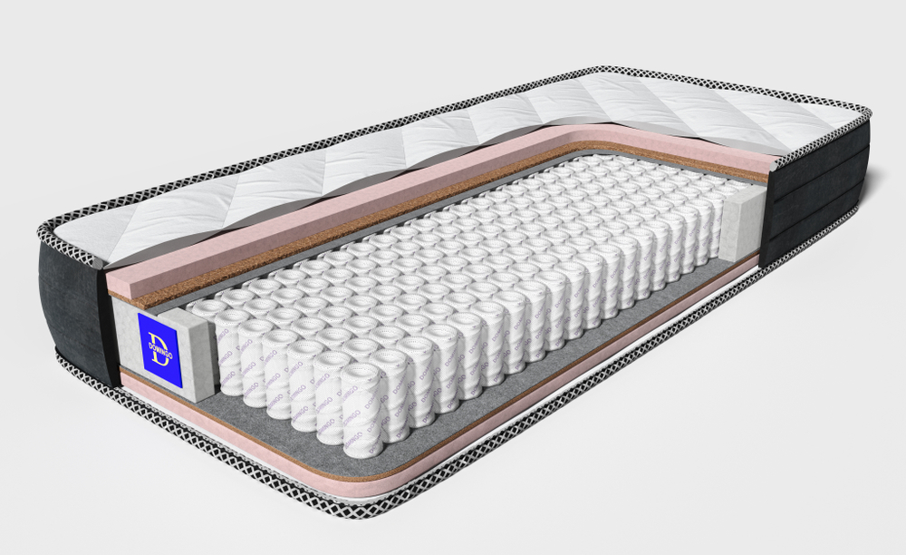 Матрас CAPELLA 800*2000 Матрас на основе независимого пружинного блока, с использованием высокоплотной и одновременно жесткой пены..