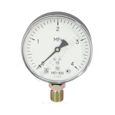 Манометр МП-100 радиальный Дк100мм 0-1,6 МПа кл.1,5 G1/2" ЗАВОД ТЕПЛОТЕХНИЧЕСКИХ ПРИБОРОВ