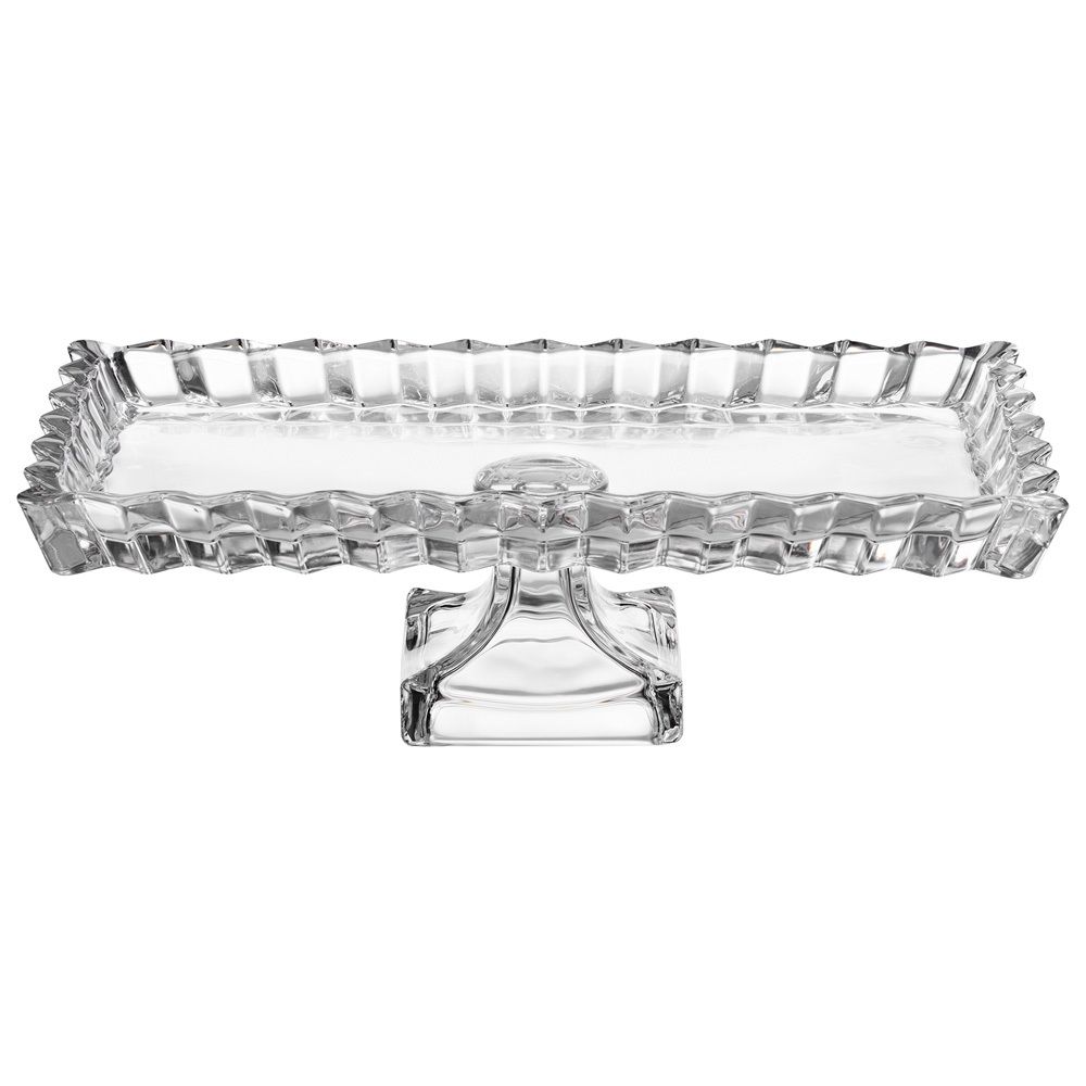 БЛЮДО СЕРВИРОВОЧНОЕ "CRYSTALITY" НА НОЖКЕ 28,5*15*9 СМ