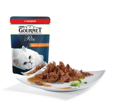Gourmet Perle 85г. пауч для кошек с Говядиной