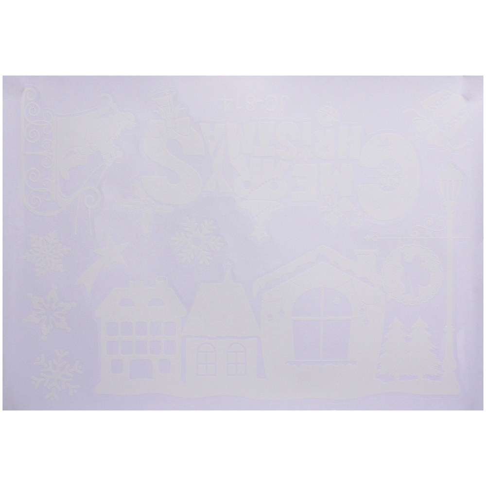 Наклейка на стекло «Зимняя упряжка» 50*35 см (диаметр рулона 4 см)