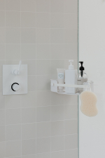 Полочка для душа угловая Flex белая