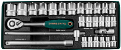 S04H4728S Набор головок торцевых 1/2"DR, 8-34 мм, 28 предметов