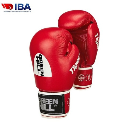 BGT-2010a-EU-4 Боксерские перчатки TIGER одобренные IBA красные