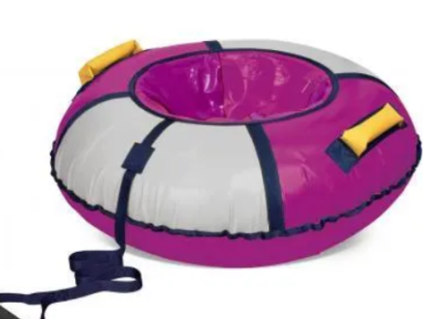 Тюбинг nika kids ТБ1К-110/БСР2 Классик с камерой,баклажан-серебро