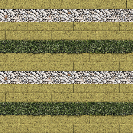 Тротуарная плитка ГАЗОННАЯ РЕШЕТКА - Гранит Желтый