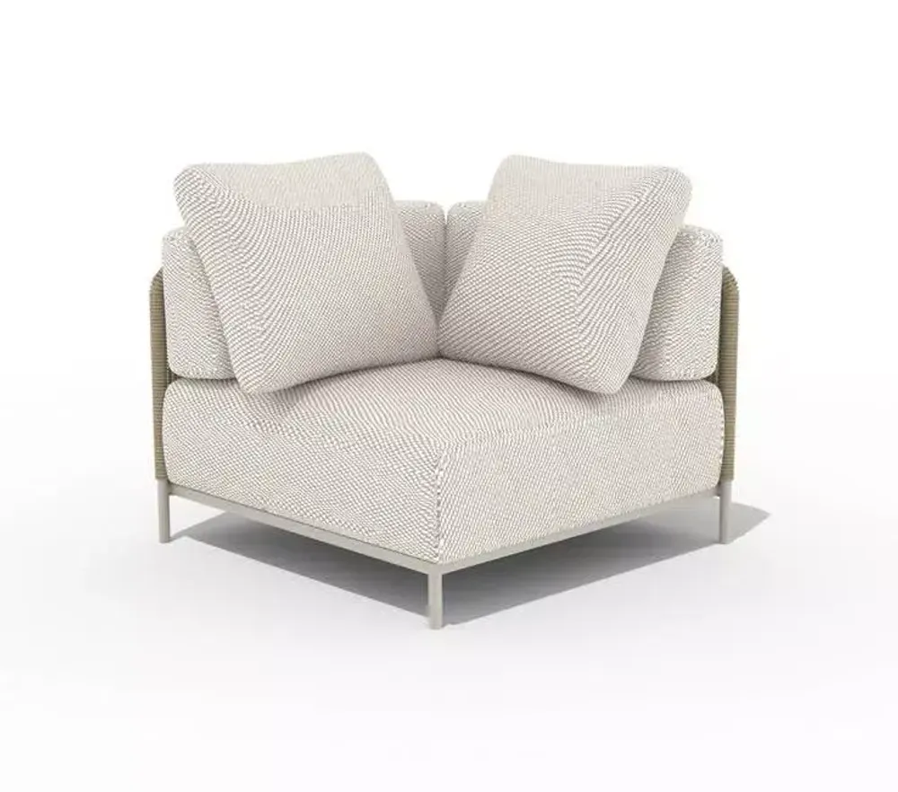 "Мальдивы" трансформирующаяся лаунж-зона из искусственного ротанга, цвет соломенный