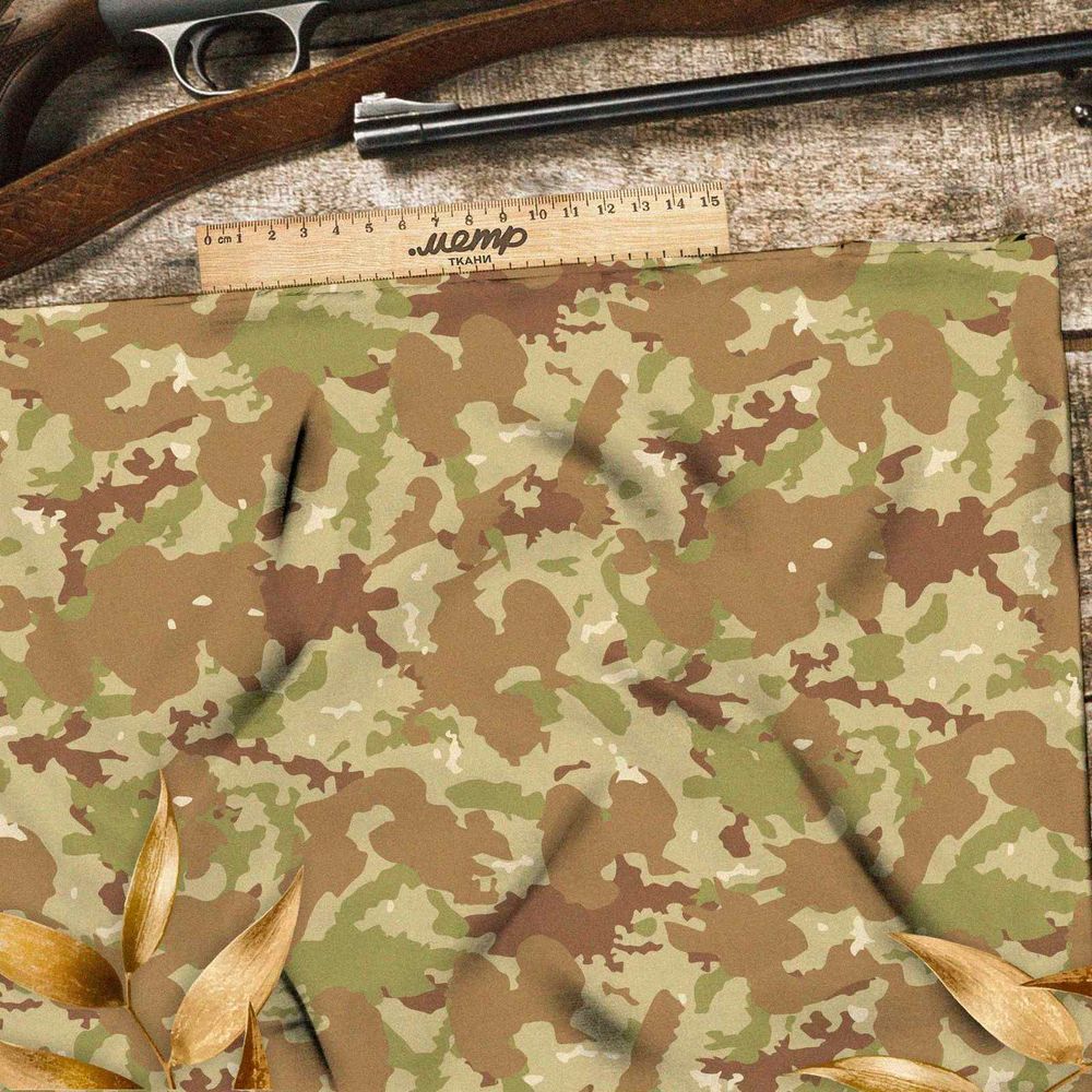 Ткань габардин пустынный милитари