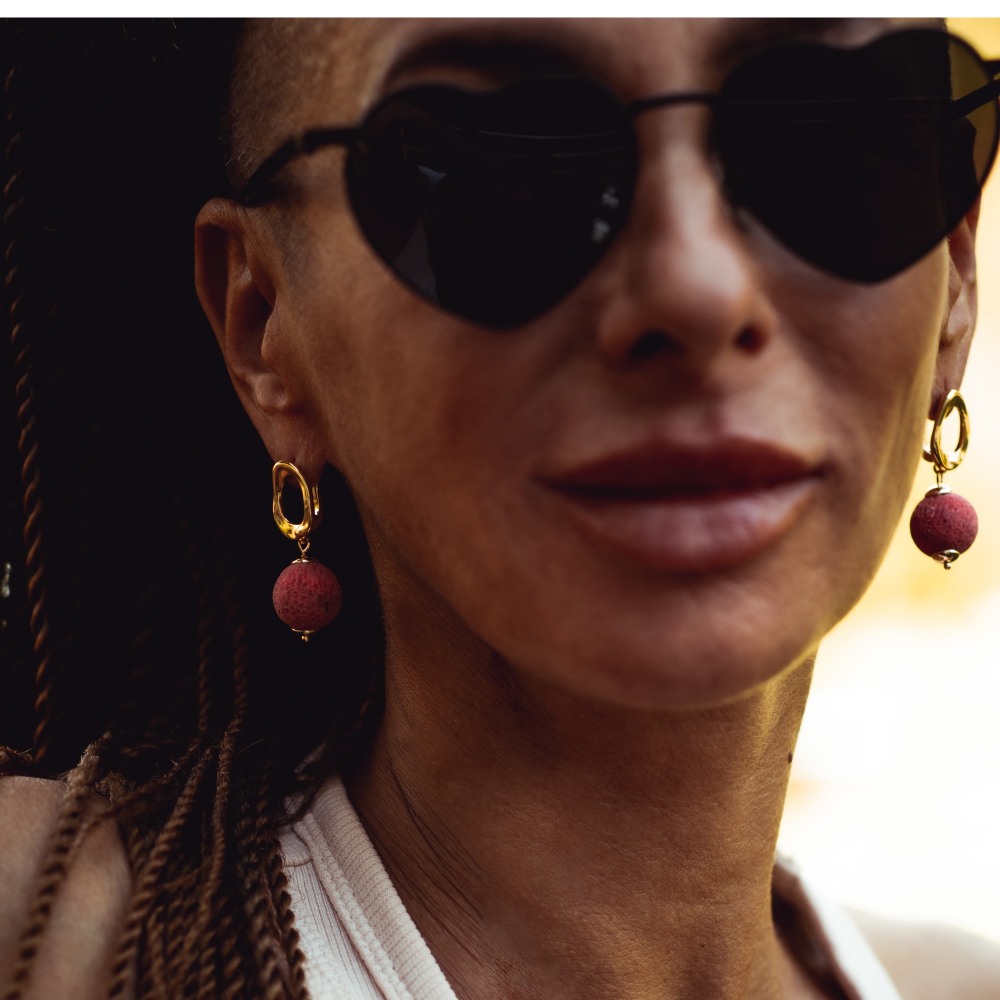 Серьги Shard RED