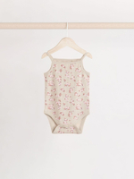 Боди без рукавов для малышей Next E19-736, 5 шт., Бежевый, Молочный