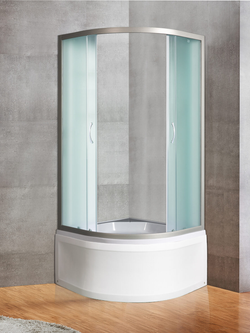 Душевое ограждение RIVER DON 90/44 МТ Душевое ограждение без поддона 90х90х150 10000002124 Четверть круга Универсальная  Хром матовый