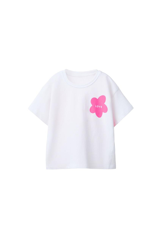 ZARA ФУТБОЛКА С ПРИНТОМ, БЕЛЫЙ