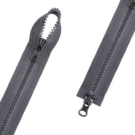 Молния Трактор  "GAMMA", 80 см разъёмная, двухзамковая, №309 т.серый