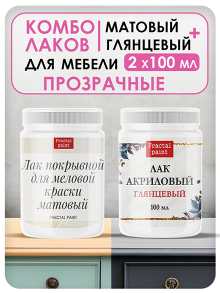 Комбо лаков для мебели (глянцевый+матовый) 2х100