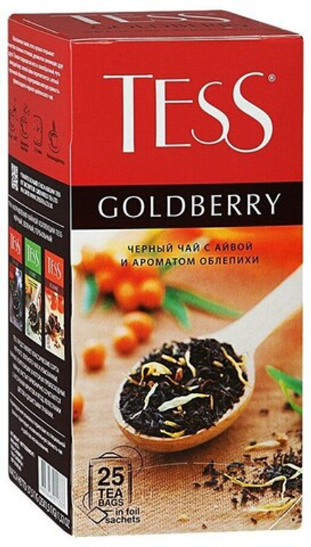 Черный чай Tess с айвой и ароматом облепихи 25 пакетиков