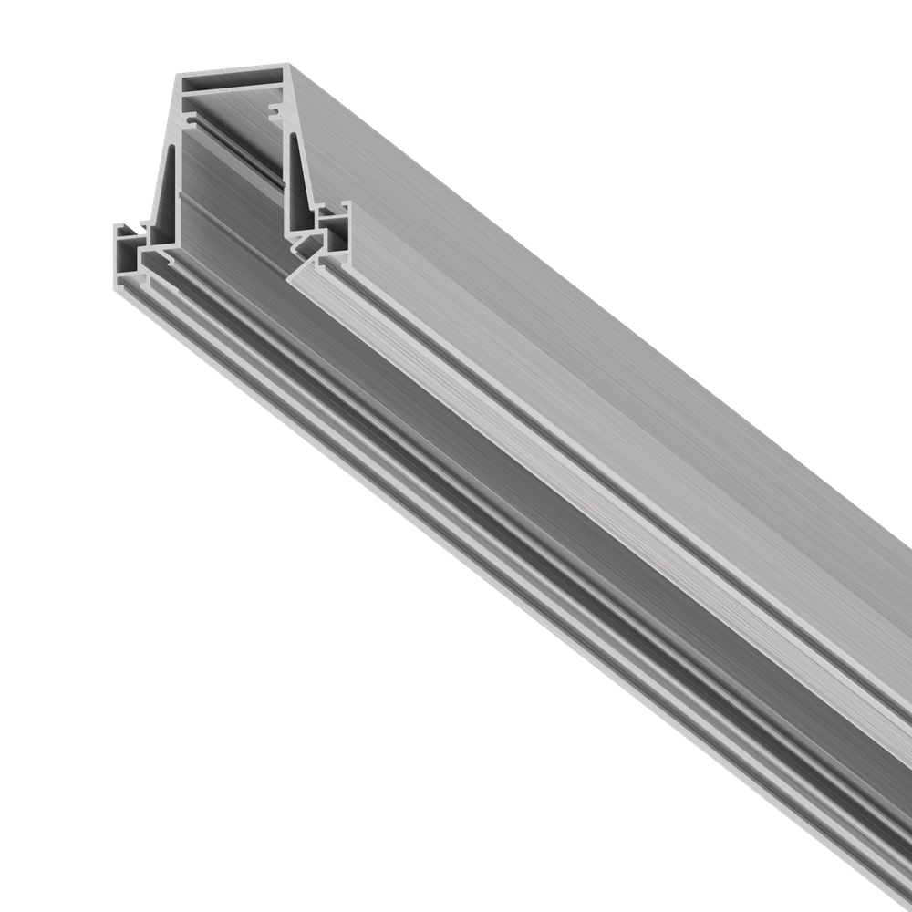 Встраиваемый алюминиевый профиль 3в1 под натяжной потолок,  75х82, 5х3000. Цвет:Серебро, Серия:DN8ALE