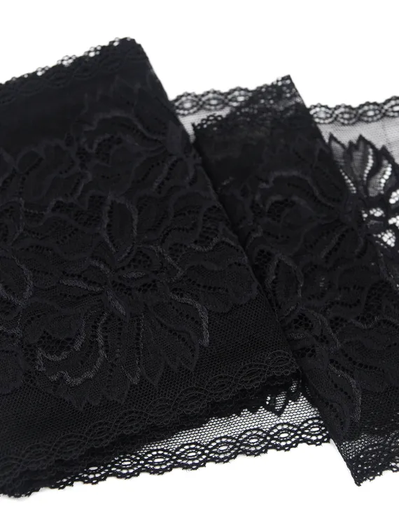 652 ОПТ Кружево эластичное 17 см, Италия, черный 170