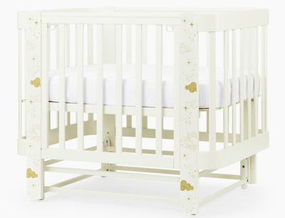 Детская кроватка-трансформер Happy baby Mommy Love в комплекте с расширением 160х70 milky