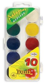 Краски акварельные ГАММА "Пчелка", 20 цветов, медовые, без кисти, пластиковая коробка, европодвес, 212033