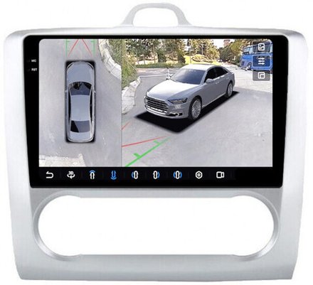 Магнитола для Ford Focus 2 2004-2011 (климат) - FarCar BX003M-360 монитор 9.5" 2K QLED на Android 13, 6Гб+128Гб, CarPlay, 4G SIM-слот, 4 камеры в комплекте