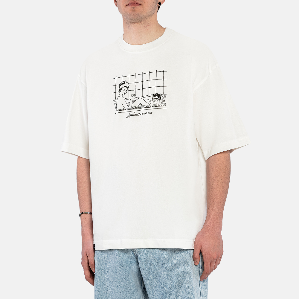 Футболка Haided DIVING CLUB RLXD HW TEE ecru