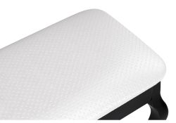 Банкетка Лусте черная / кожзам белый пунто