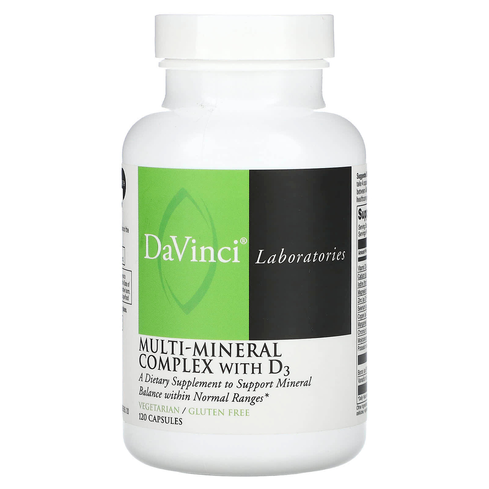 DaVinci Laboratories, Мультиминеральный комплекс с витамином D3`` 120 капсул