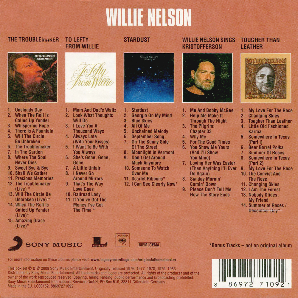 Willie Nelson / Original Album Classics (5CD)