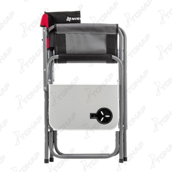 Кресло директорское с отк.стол 200 кг, поворотная спинка, серый/красн/черн (T-N-DC-07Т-PS-GRD) NISUS