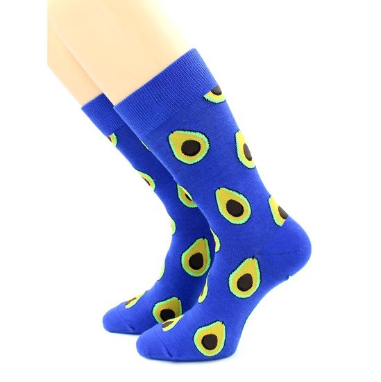Носки с принтом "Авокадо" синие Hobby Line