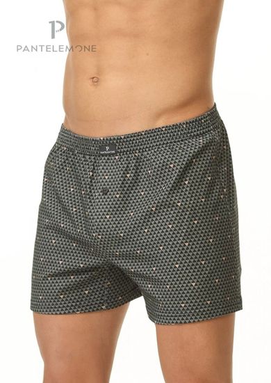 Трусы мужские семейные Pantelemone PMB-412, треугольники серо-зеленые