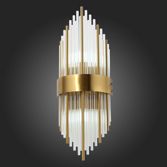SL1158.301.02 Светильник настенный ST-Luce Латунь/Латунь, Прозрачный E14 2*60W NITIDO