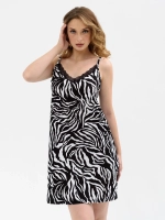 Сорочка ночная женская "Энимал" черно-белый