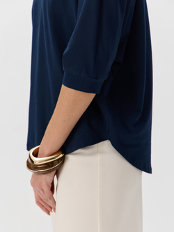 Свободная футболка летучая мышь с рукавом 3/4