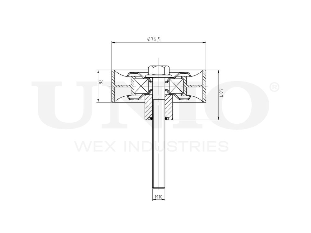 Ролик направляющий приводного ремня UNIO TNS-10015