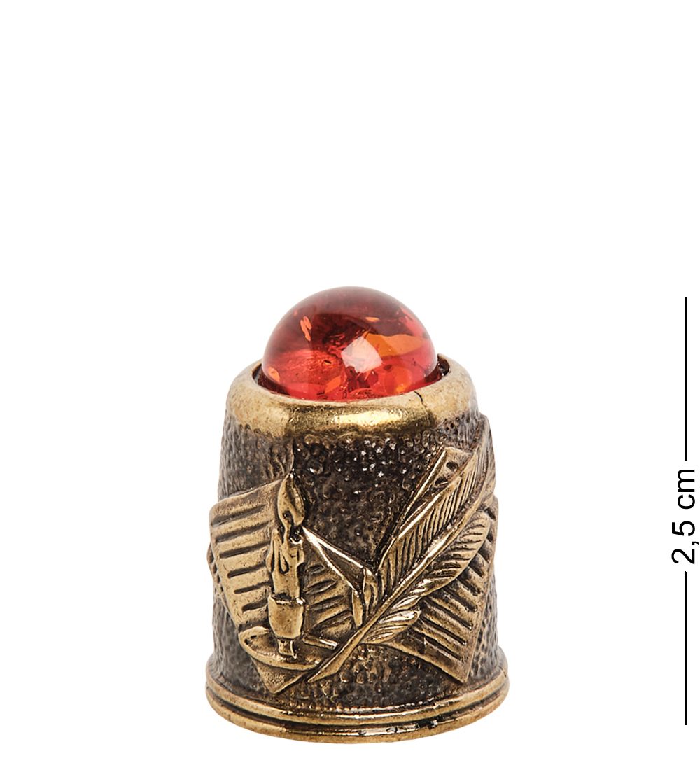 AM-1130 Наперсток «Пушкин А.С.» (латунь, янтарь)