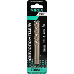 Сверло NIREX Profi по металлу Cobalt 4.2*75 мм NMD0402 (2шт в упак)