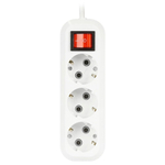 Удлинитель бытовой 3 гн, 3 м, ПВС, 3х1 мм2, с/з, выкл, Smartbuy, SBE-16-3-03-ZS