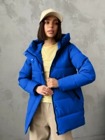 Куртка весенняя удлиненная с капюшоном