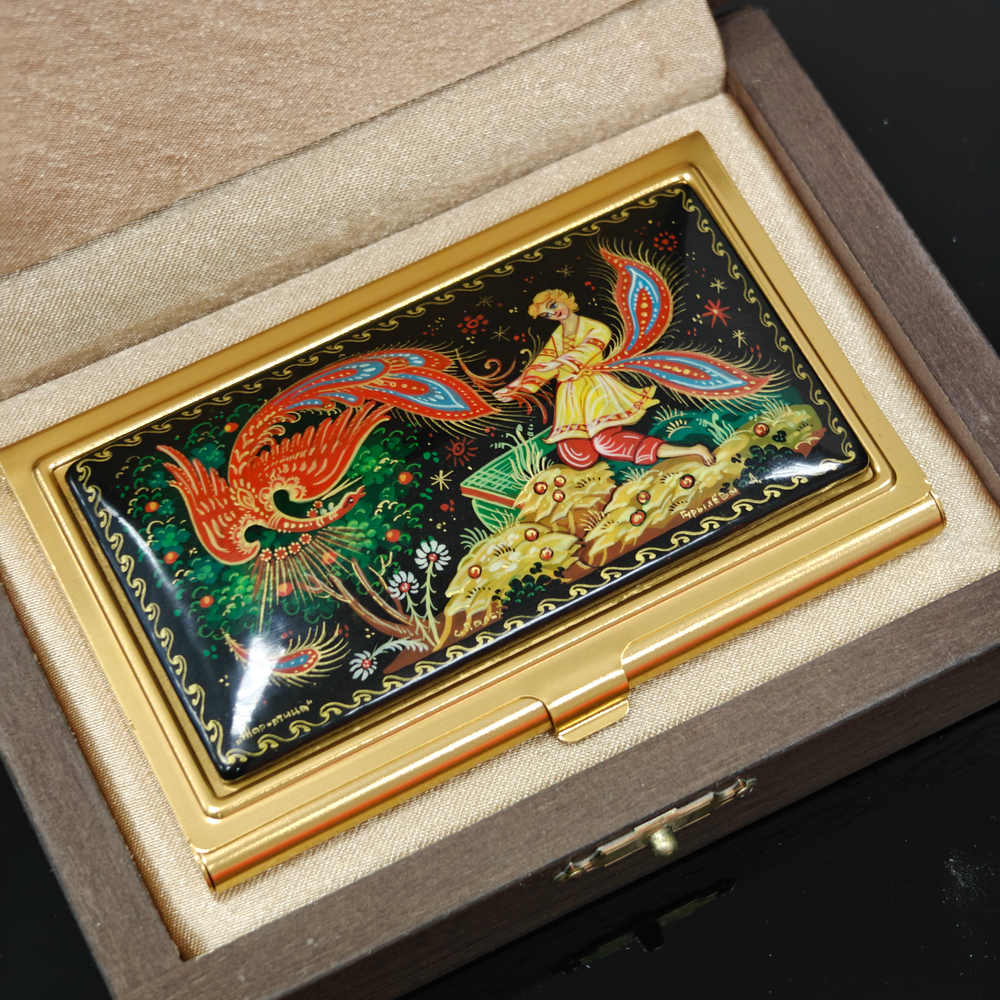 Визитница "Иван-царевич и Жар-птица" (роспись Палех)