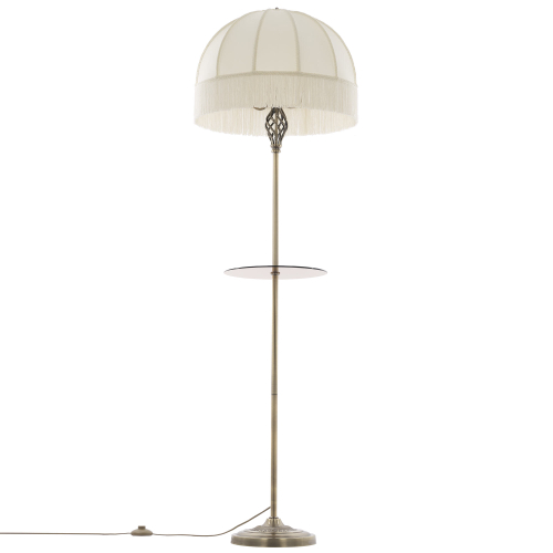 Citilux Базель CL407931T Торшер бронза со столиком и бежевым абажуром
