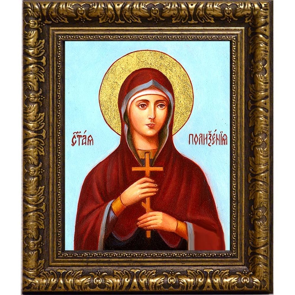 Поликсения Испанская, преподобная дева. Икона на холсте.