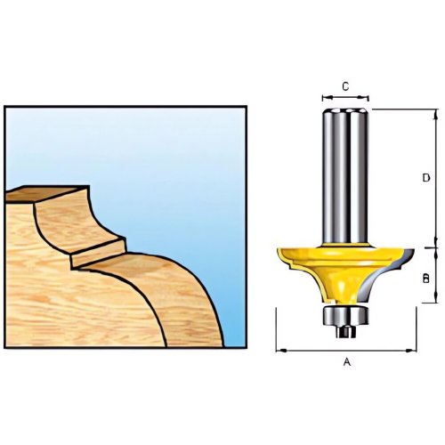 Фреза калевочная Makita 38.115,9*8*32*2Т   D-11704