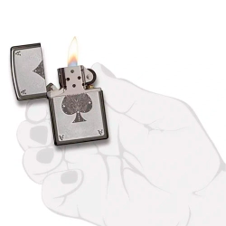 Зажигалка Zippo 28323 Ace Filigree, Black Ice