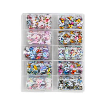 Набор фольги 10 шт (бабочки) 08