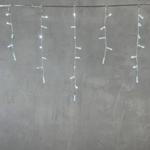 Светодиодная бахрома с колпачком 4,9*0,5 м., 189 белых LED ламп, прозрачный провод ПВХ, IP65, Beauty Led (PIL189CAP-10-2W)